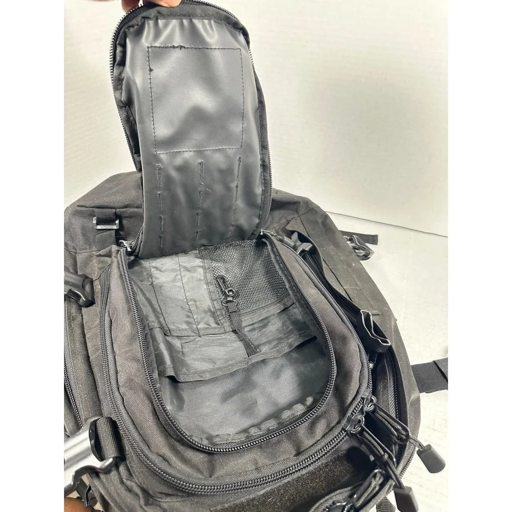 Black‎ Tactical Backpack Multi-Pocket Military Style MOLLE Rucksack Heavy Duty